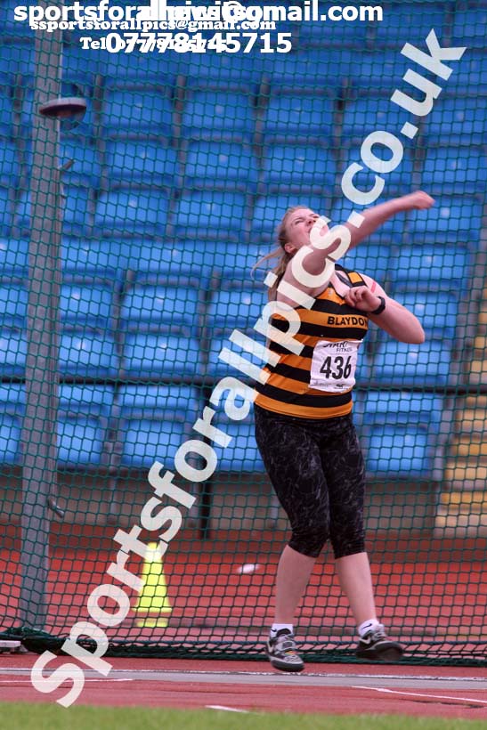 Womens under-20s discus, Northern Senior and Under-20s Champs., SportsCity, Manchester. Photo: David T. Hewitson/Sports for All Pics